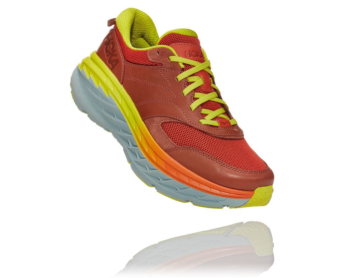 Hoka One One All Gender Bondi L South Africa - Mens Wide Running Shoes - Red,LSCNV-8209